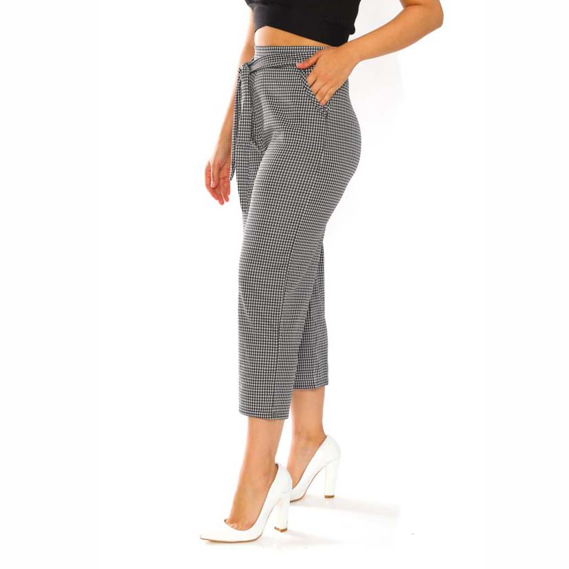 Check Ribbon Culotte Trousers: The Perfect Blend of Comfort and Style